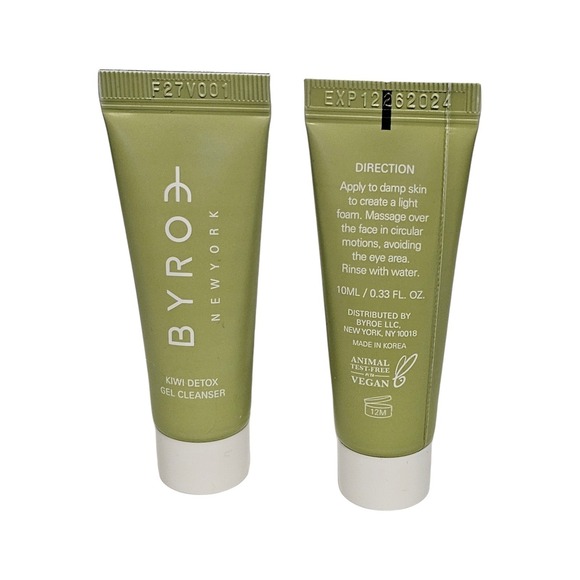 2 x Byroe Kiwi Detox Gel Cleanser Travel Size 10ml/.33oz New Sealed - Picture 2 of 6